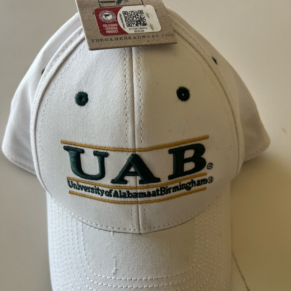 UAB White Baseball Cap